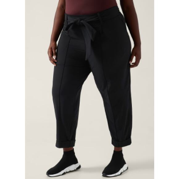 Athleta Cardiff Pants Black Plus 18 Athleisure Work Office Travel Neutral - Picture 1 of 12